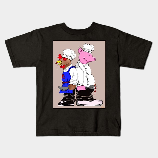 Animal farm Kids T-Shirt by The Drawing Artist